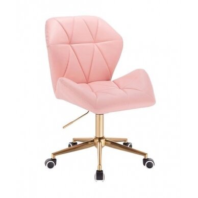 Professional eco leather master chair with wheels HR212K, light pink