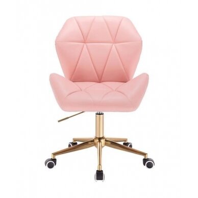 Professional eco leather master chair with wheels HR212K, light pink 1