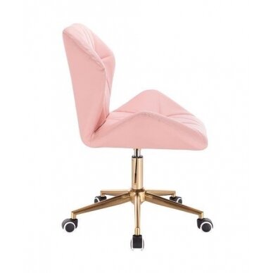 Professional eco leather master chair with wheels HR212K, light pink 2