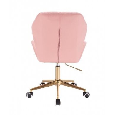 Professional eco leather master chair with wheels HR212K, light pink 3