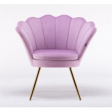 Beauty salon lounge chair REY, lilac velor 1