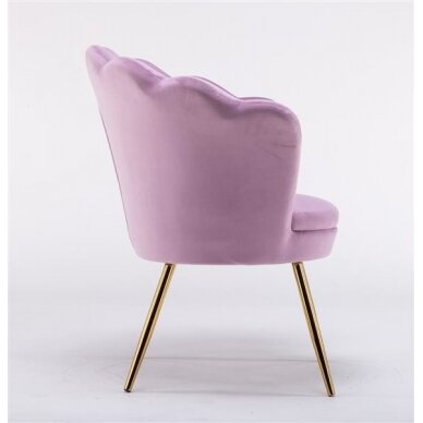 Beauty salon lounge chair REY, lilac velor 2