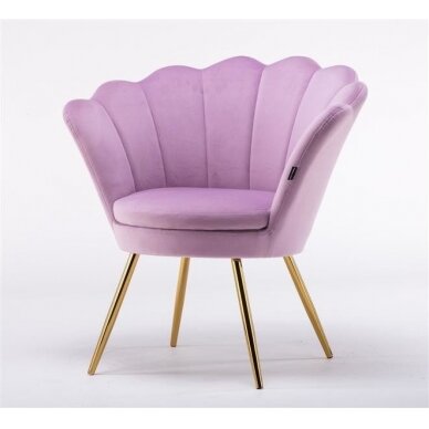 Beauty salon lounge chair REY, lilac velor 3