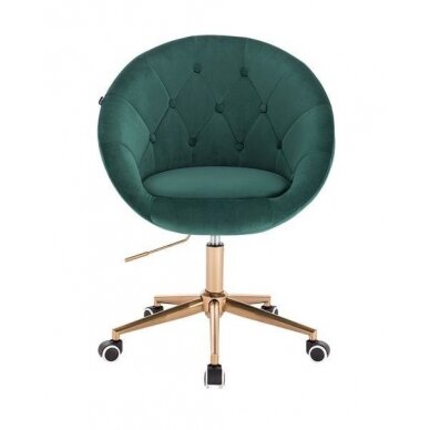 Professional beauty salons and beauticians stool HR8516K, green velor 1