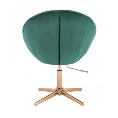 Beauty salons and beauticians stool HR8516CROSS, green velor 3