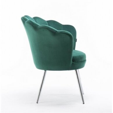 Beauty salon lounge chair REY, green velor 4