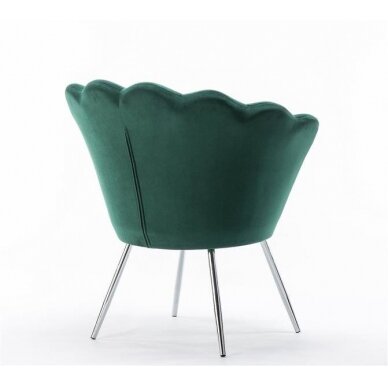 Beauty salon lounge chair REY, green velor 5