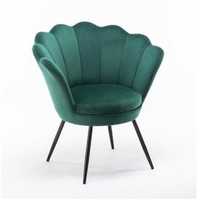 Beauty salon lounge chair REY, green velor 2