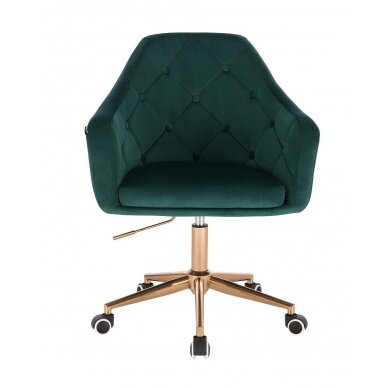 Professional beauty salons and beauticians stool HR831K, green velor 1