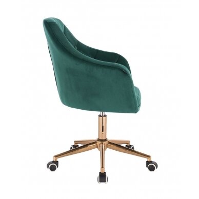 Professional beauty salons and beauticians stool HR831K, green velor 2