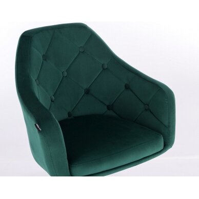 Professional beauty salons and beauticians stool HR831K, green velor 3