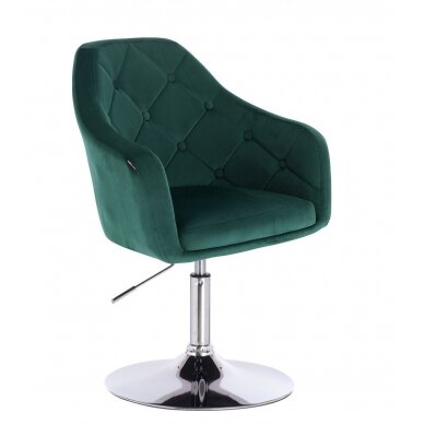 Beauty salons and beauticians stool HR831, green velor