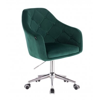 Professional beauty salons and beauticians stool HR831K, green velor