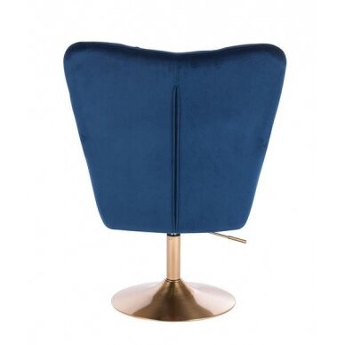 Beauty salons and beauticians stool HR650N, blue velour 3