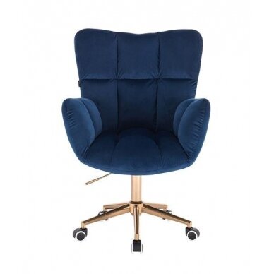 Beauty salons and beauticians stool HR650K, blue velour 1