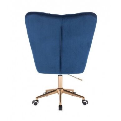 Beauty salons and beauticians stool HR650K, blue velour 3