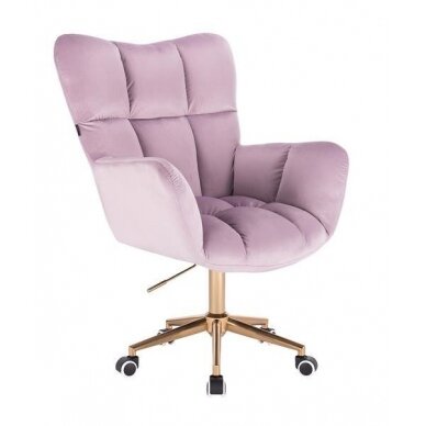 Professional beauty salons and beauticians stool HR650K, lilac velor