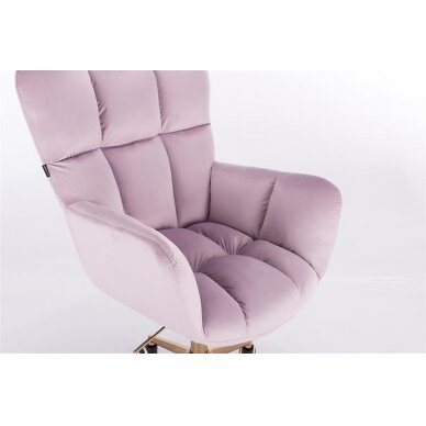 Professional beauty salons and beauticians stool HR650K, lilac velor 4