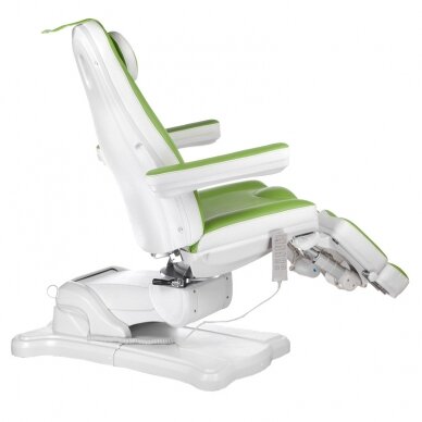 Professional electric podiatry chair for pedicure procedures Mazaro BR-6672A, 5 motors, green color 1