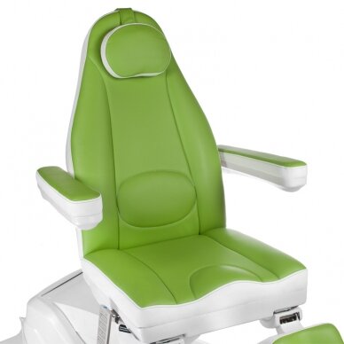 Professional electric podiatry chair for pedicure procedures Mazaro BR-6672A, 5 motors, green color 3