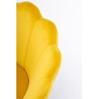 Beauty salon lounge chair REY, yellow velor 9