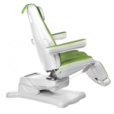 Professional electric recliner-bed for beauticians Mazaro BR-6672B, 3 motors, green color 1