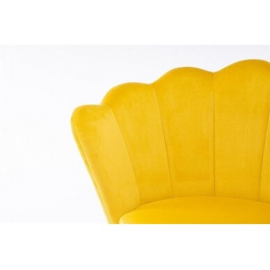 Beauty salon lounge chair REY, yellow velor 8