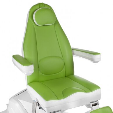 Profesionali elektrinė podologinė kėdė- lova-gultas pedikiūro procedūroms MAZARO BR-6672C, 3 variklių, žalios spalvos 3