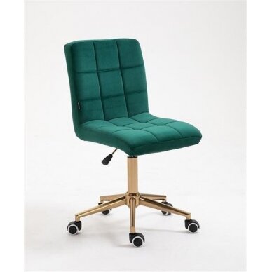 Beauty salons and beauticians stool HR7009K, green velour