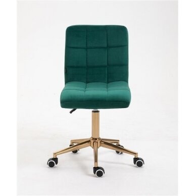 Beauty salons and beauticians stool HR7009K, green velour 1