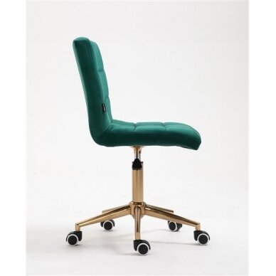 Beauty salons and beauticians stool HR7009K, green velour 2