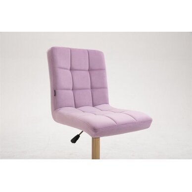 Beauty salons and beauticians stool HR7009N, lilac velour 1