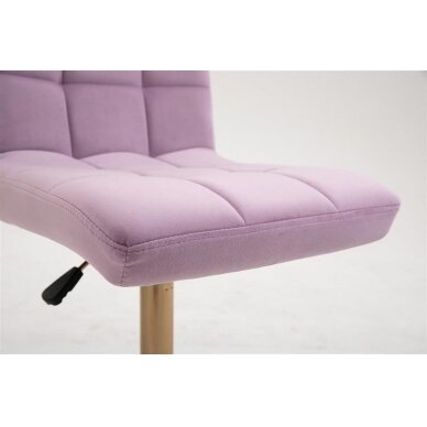 Beauty salons and beauticians stool HR7009N, lilac velour 2