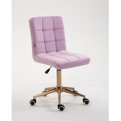 Beauty salons and beauticians stool HR7009K, lilac velour