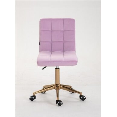 Beauty salons and beauticians stool HR7009K, lilac velour 2