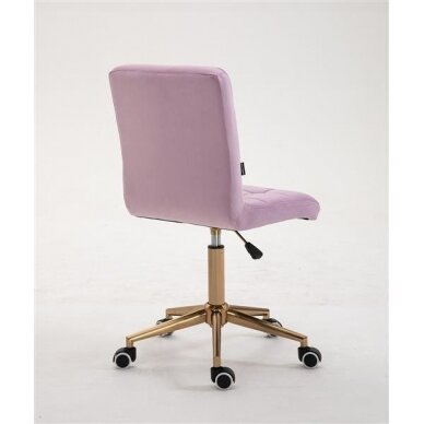 Beauty salons and beauticians stool HR7009K, lilac velour 3