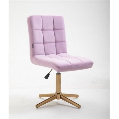 Beauty salons and beauticians stool HR7009CROSS, lilac velour