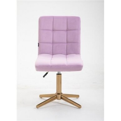 Beauty salons and beauticians stool HR7009CROSS, lilac velour 1