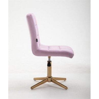 Beauty salons and beauticians stool HR7009CROSS, lilac velour 2