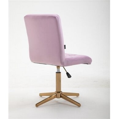 Beauty salons and beauticians stool HR7009CROSS, lilac velour 3