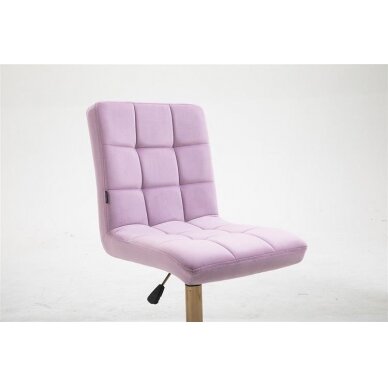 Beauty salons and beauticians stool HR7009CROSS, lilac velour 5