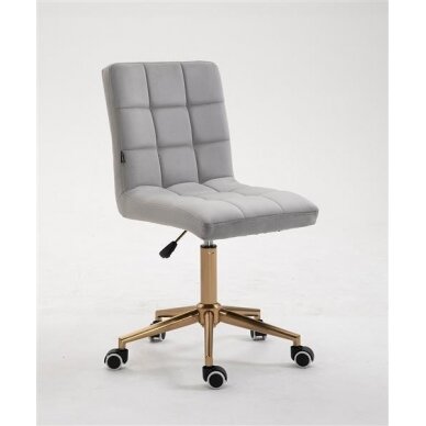 Beauty salons and beauticians stool HR7009K, gray velour