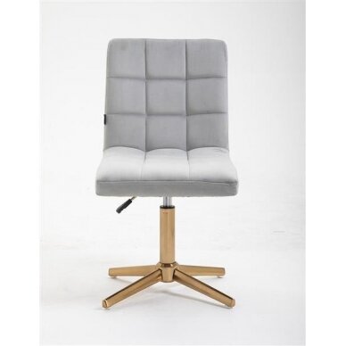 Beauty salons and beauticians stool HR7009CROSS, gray velour 2