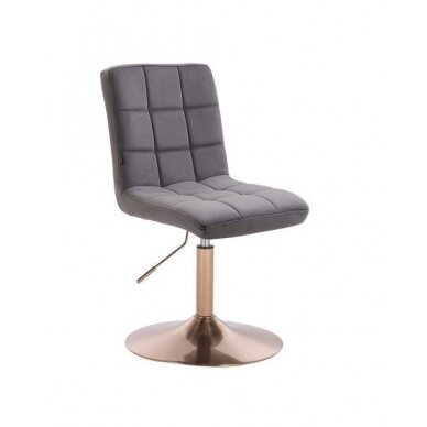 Beauty salons and beauticians stool HR7009N, graphite velour