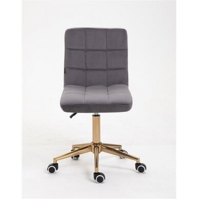 Beauty salons and beauticians stool HR7009K, graphite velour 1