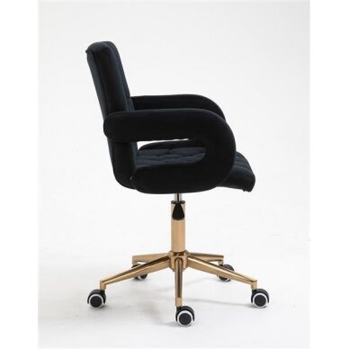 Beauty salons and beauticians stool HR8404K, black velour 3