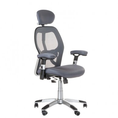 Reception, office chair CorpoComfort BX-4144, grey color