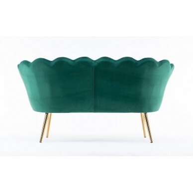 Beauty salon waiting sofa REY, green velor 6