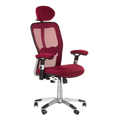 Reception, office chair CorpoComfort BX-4147, red color