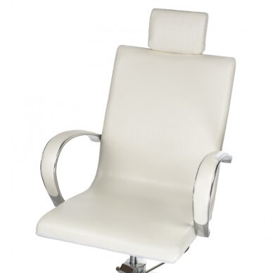 Profesionali hidraulinė pedikiūro kėdė su pakoju bei masažine vonele BR-2308, baltos spalvos 1